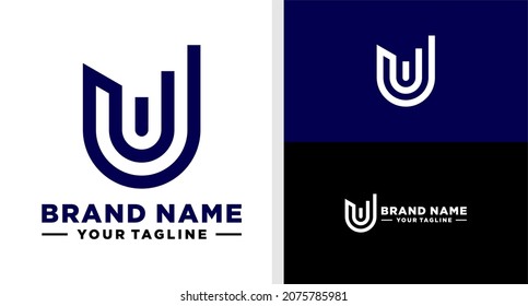 LETTER U LOGO BUILDING CHART INVESTMENT EDITABLE