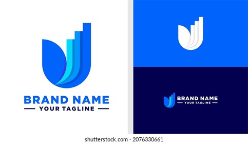 LETTER U LOGO BUILDING FINANCE MODERN EDITABLE