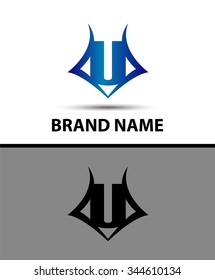 Letter U logo. Business logo vector illustration

