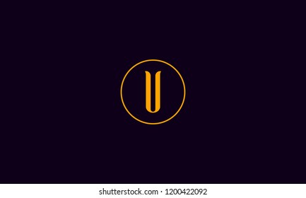 LETTER U LOGO WITH CIRCLE FRAME FOR LOGO DESIGN OR ILLUSTRATION USE