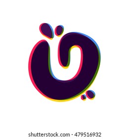 Letter U logo with color shift. Font style, vector design template elements for your application or corporate identity.