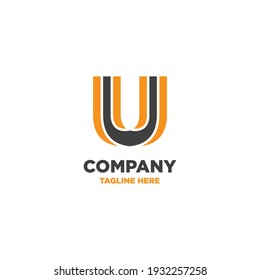 Logo de la letra U, logotipo de la empresa, dinámico, minimalista, 
plantilla de logotipo simple, letras alfabéticas, para empresas 
y particulares, promoción de empresas y publicidad
