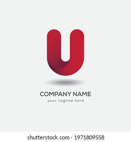 Letter U logo, company logo, dynamic, minimalism, simple logo template, alphabet letters, for companies and individuals, business promotion and advertising