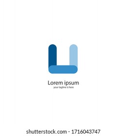 letter u logo concept with white background