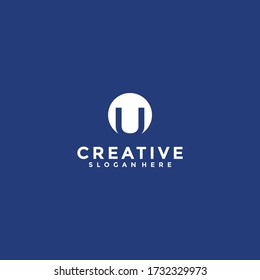 logotipo letter u, inspiración creativa, plantilla moderna de logotipo, logotipo de elemento, concepto vectorial de logotipo.