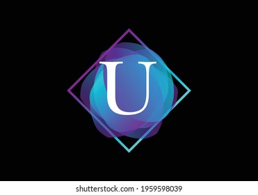 Letter u Logo design Abstract liquid shape vector template.