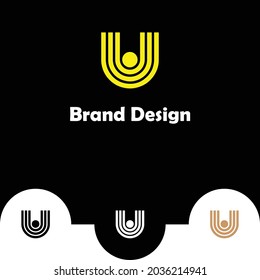 Diseño del logotipo de la letra U. Resumen, creativo, moderno, sencillo, único y mínimo diseño vectorial de logotipo de letra u.
Tecnología de tipografía, diseño creativo de futuro de música digital electrónica.