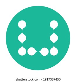 Letra U y diseño de logotipo para la tecnología de bio