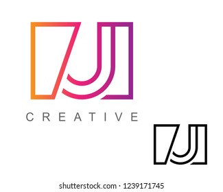 Letter U Logo Design With Box
