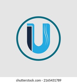 letter u logo design for company brand, business, shop brand