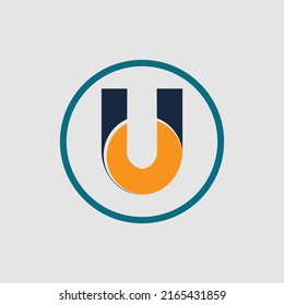 letter u logo design for company brand, business, shop brand