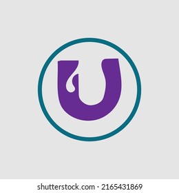 letter u logo design for company brand, business, shop brand