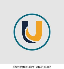 letter u logo design for company brand, business, shop brand