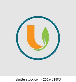 letter u logo design for company brand, business, shop brand