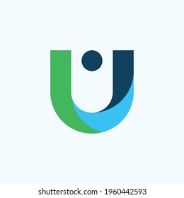 Letter U Logo design concept illustration