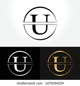 Letter U Logo Design With Creative Modern Vector Template. Creative Abstract Letter U Logo Vector