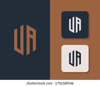 Letter U A logo design. creative minimal monochrome monogram symbol. Universal elegant vector emblem. Premium business logotype. Graphic alphabet symbol for corporate identity