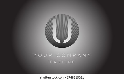 Diseño del logotipo de la letra U, icono moderno creativo U