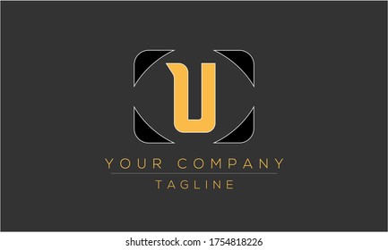 Diseño del logotipo de la letra U, icono moderno creativo U