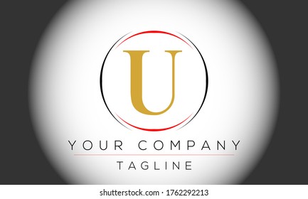 Diseño del logotipo de la letra U, icono moderno creativo U