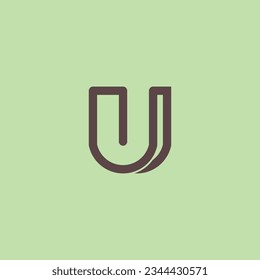 Diseño del logotipo de la letra U con idea de concepto creativo 