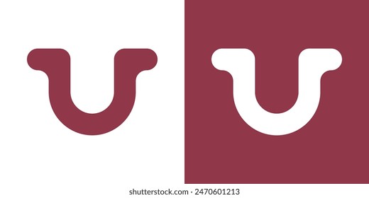 Letter U logo design with creative concept. Premium Vector
