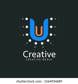 letter u logo design, icon design template elements