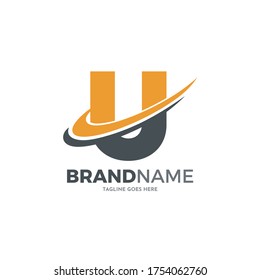 letter u logo design for marketing and finance business