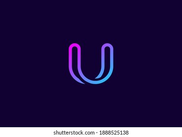 Letter U logo design . modern Letter U logo . vector illustration