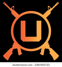 táctica de diseño de logotipo de letra u
