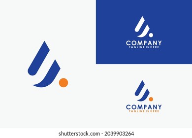 Letter A U logo Design Template