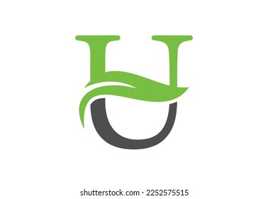 Letter U logo design template, Vector illustration
