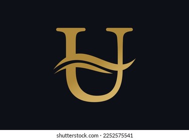 Letter U logo design template, Vector illustration
