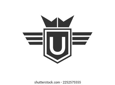 Letter U logo design template, Vector illustration
