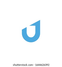 Letra mayúscula Diseño de logotipo U simple