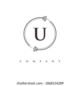 letter U logo design vector
