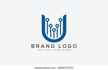 letter U logo design vector template design for brand.