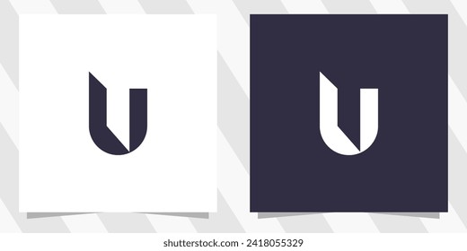 letter u logo design vector