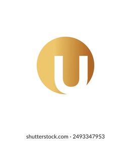 Letter U logo design vector with universal form and creative idea icon