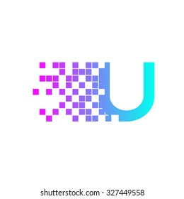 Letter U Logo Design.network digital logo icon template. technology logo, web net logo icon, Company logo