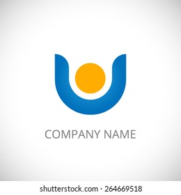 Letter U logo. Eps10 vector. Creative concept icon. Corporate company identity. 