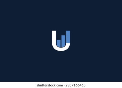 letter U logo for financial business, financial services company