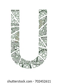 Letter U logo flower design.
