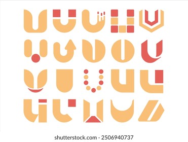 Letter U Logo Icon Collection