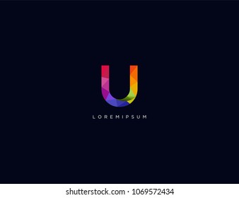 Letter U Logo Icon. colorful logo design template