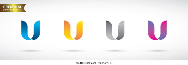 Letter U logo icon design template elements