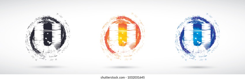 Letter U logo icon design template elements