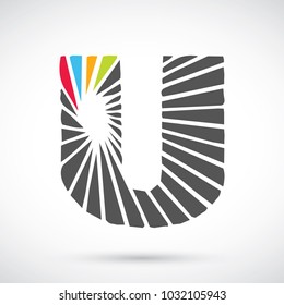 Letter U logo icon design template elements
