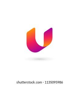 Letter U logo icon design template elements