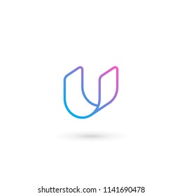 Letter U logo icon design template elements